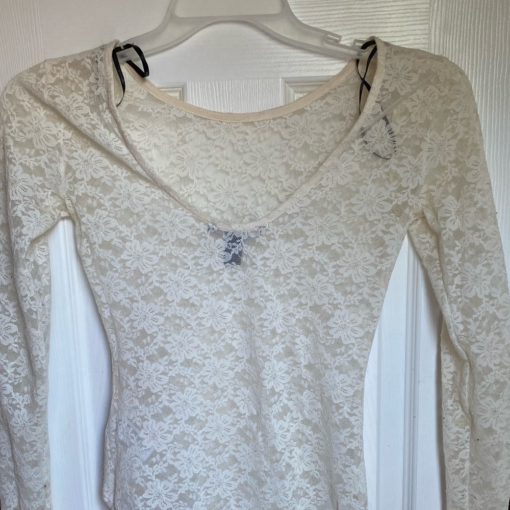 Forever 21 White/Off White Lace Bodysuit
